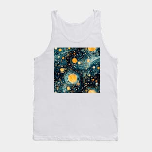 Van Gogh Starry Night Outer Space Pattern 12 Tank Top